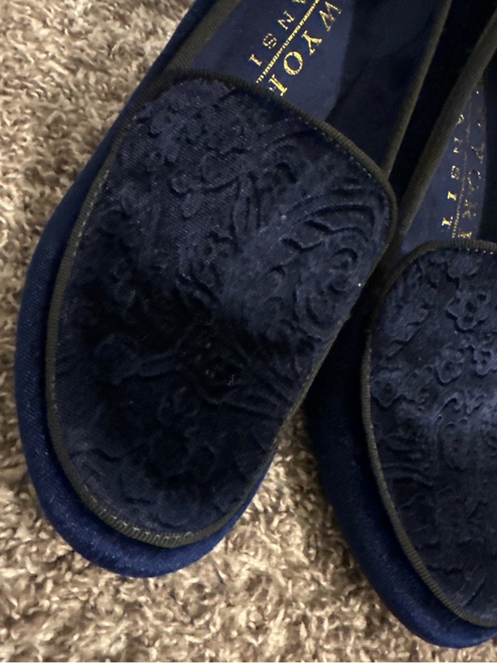 New York Transit  Navy Velvet 7.5 woman - Picture 2 of 6